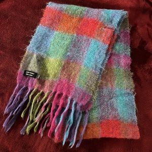 Plaid Mohair Wool Scarf John Hanly Ireland